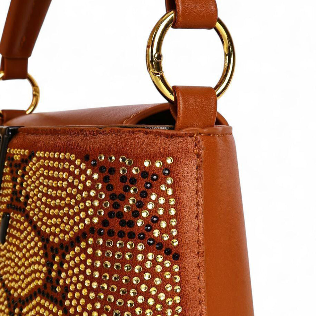 Louis Vuitton Crystal Pattern Top Handle Bag – Brown with Removable Strap