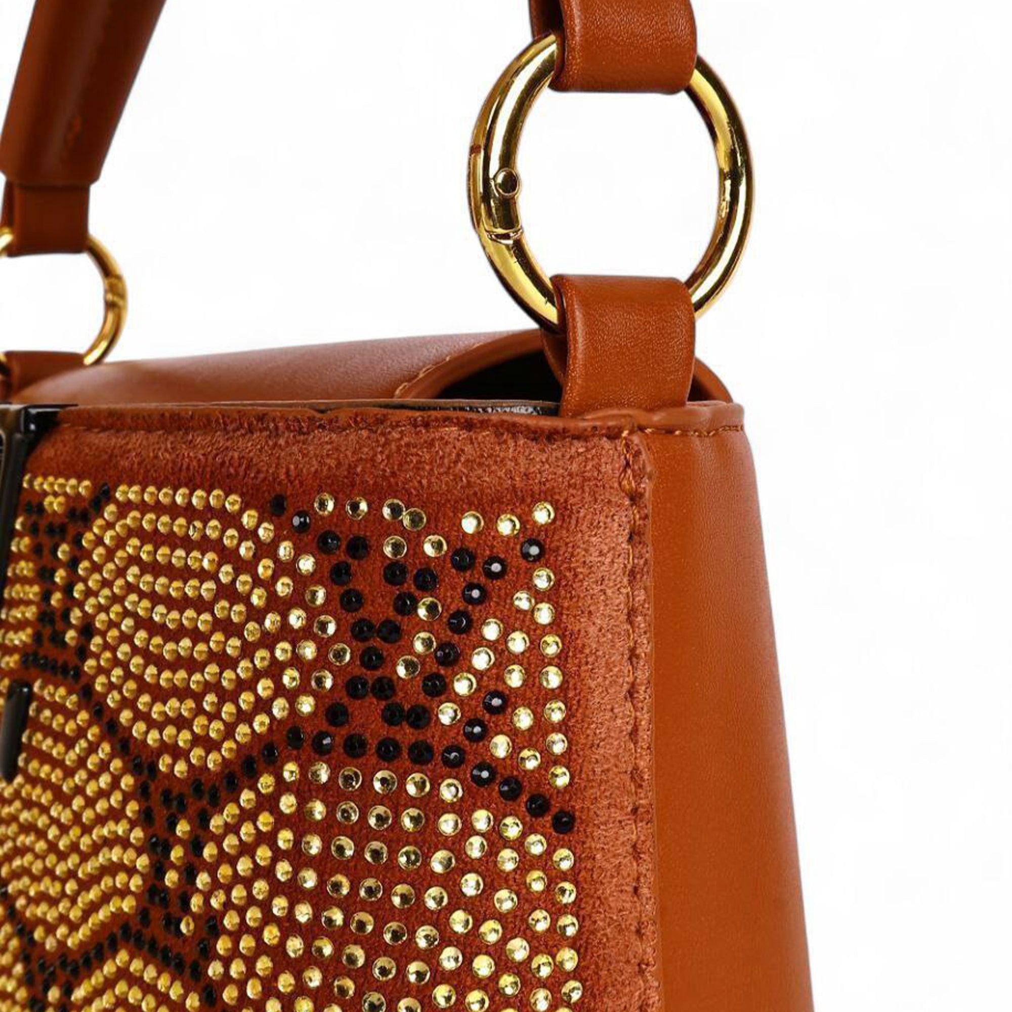 Louis Vuitton Crystal Pattern Top Handle Bag – Brown with Removable Strap