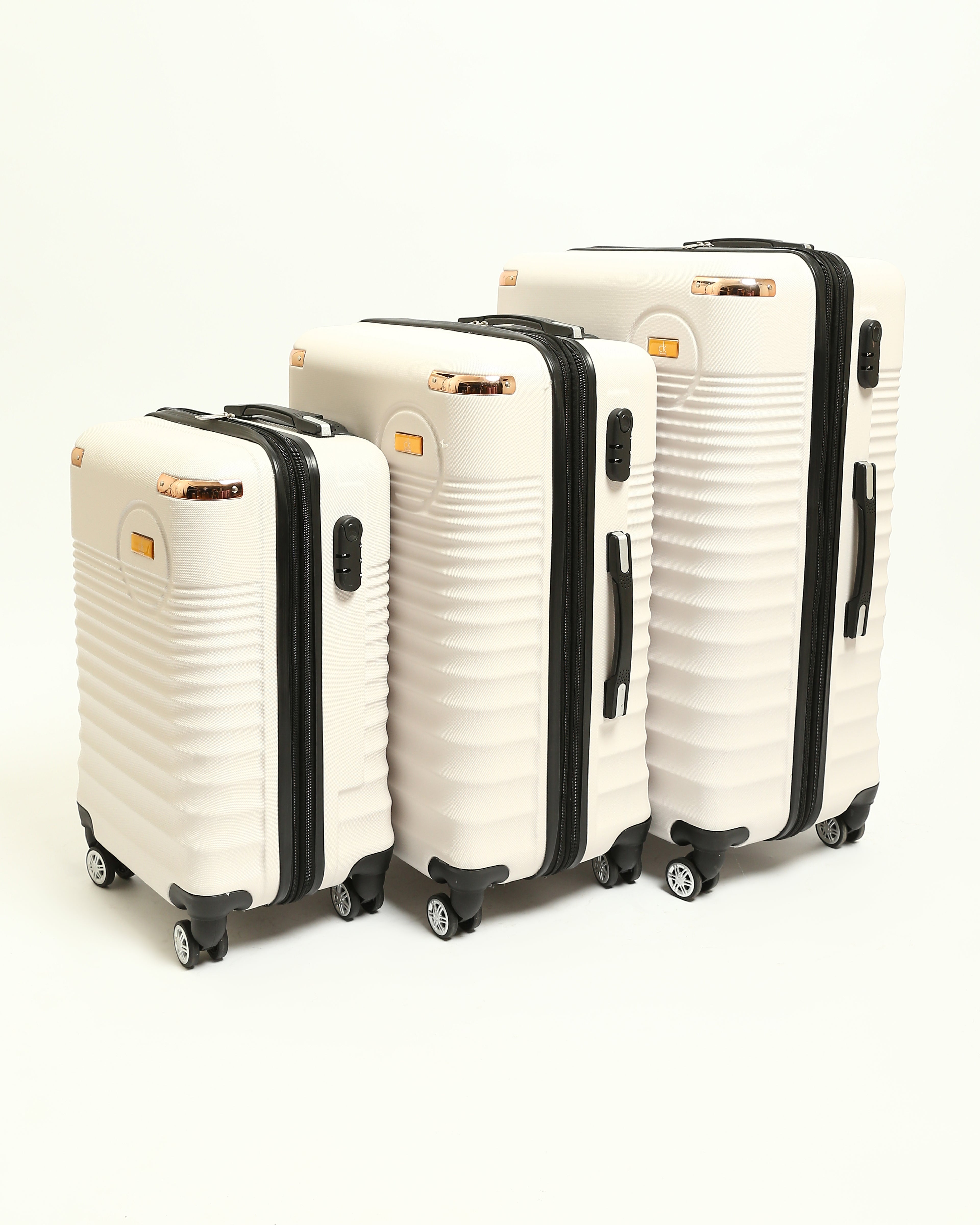 حقيبة سفر CK Premium المصنوعة من السيليكون الصلب - أبيص