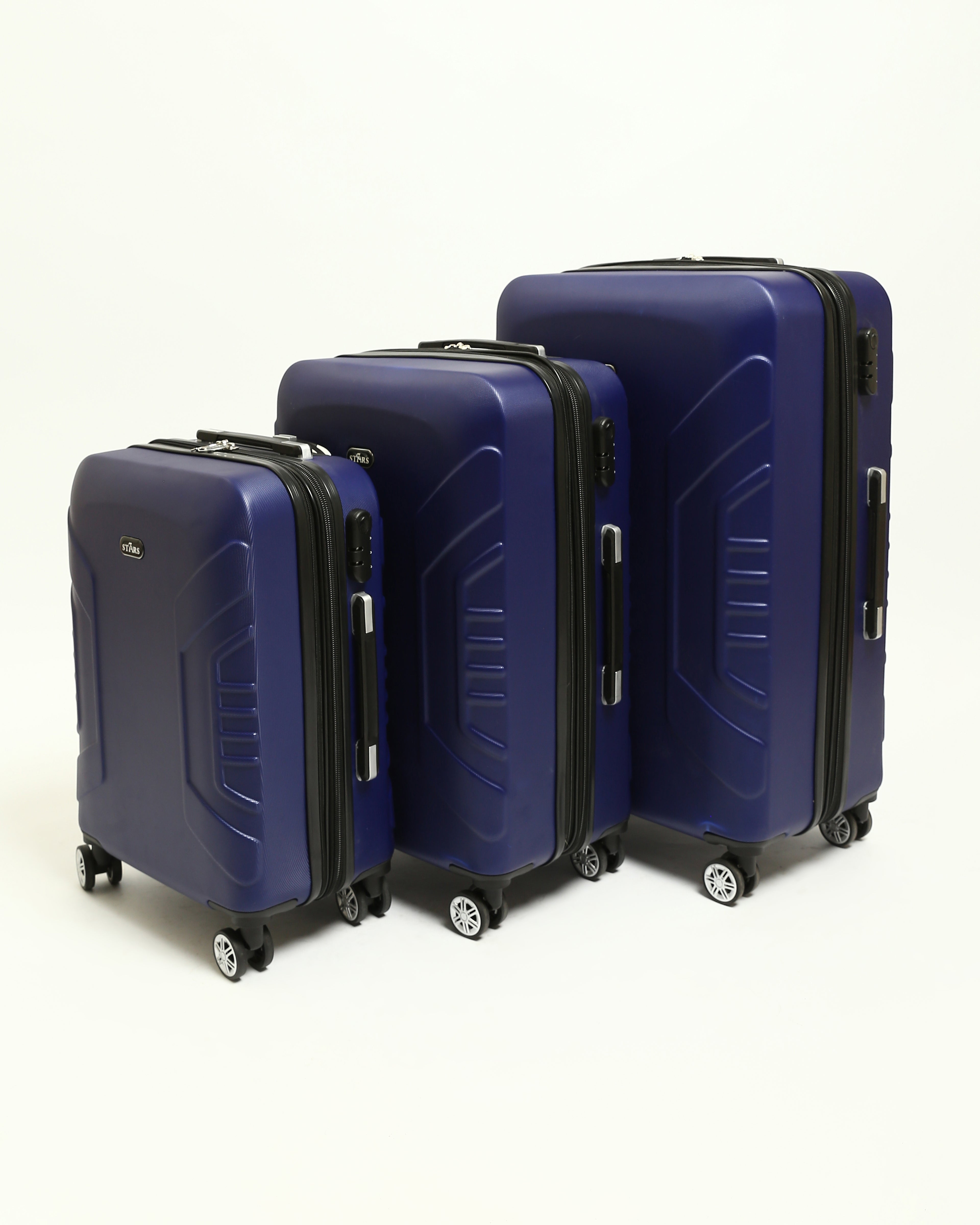 حقيبة سفر صلبة من 7Stars مصنوعة من مزيج من السيليكون والألياف - كحلي