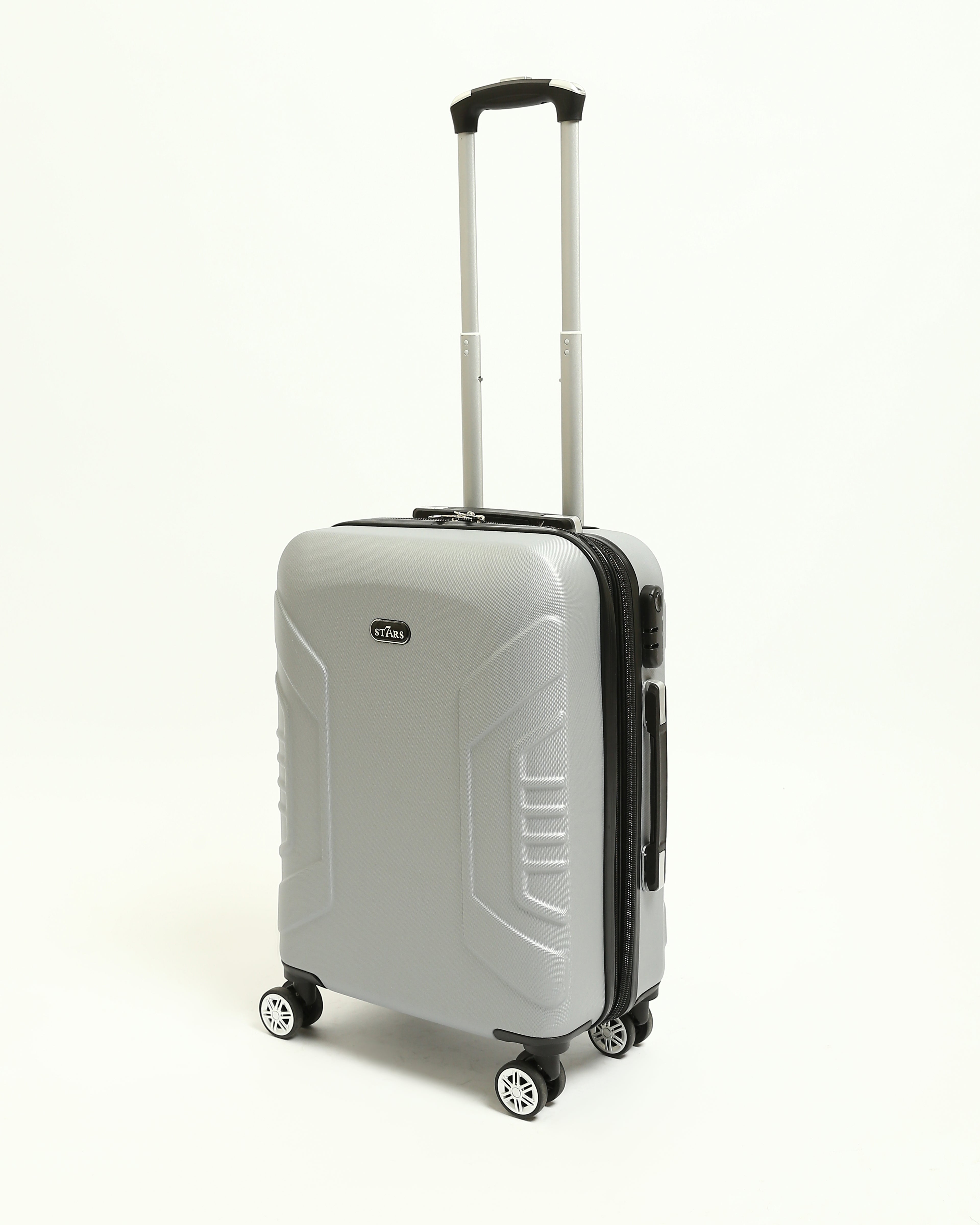 حقيبة سفر صلبة من 7Stars مصنوعة من مزيج من السيليكون والألياف - سيلفر