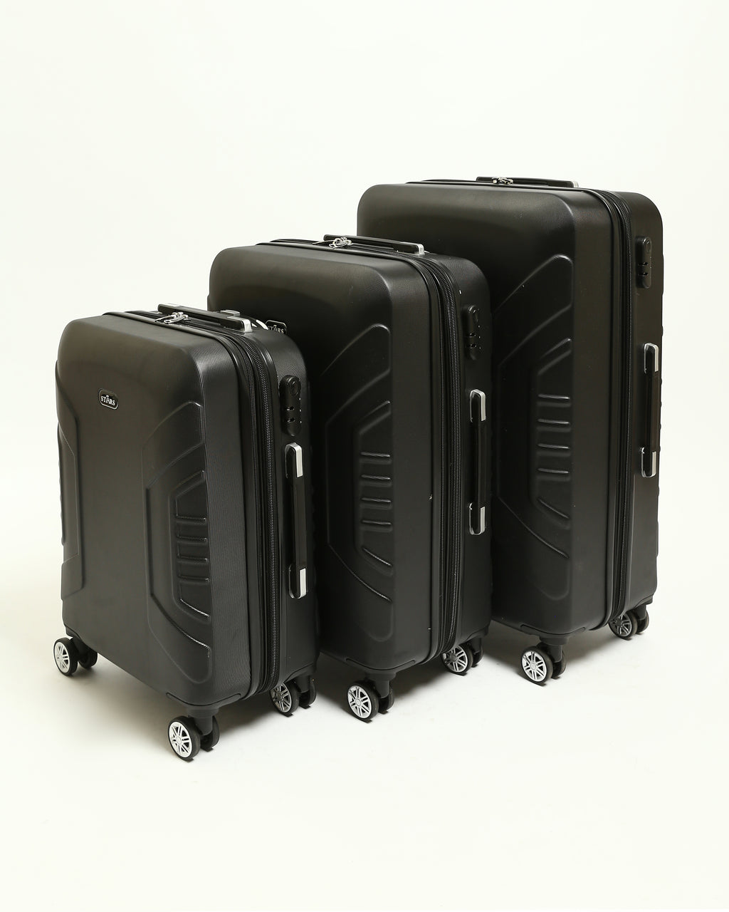 حقيبة سفر صلبة من 7Stars مصنوعة من مزيج من السيليكون والألياف - أسود