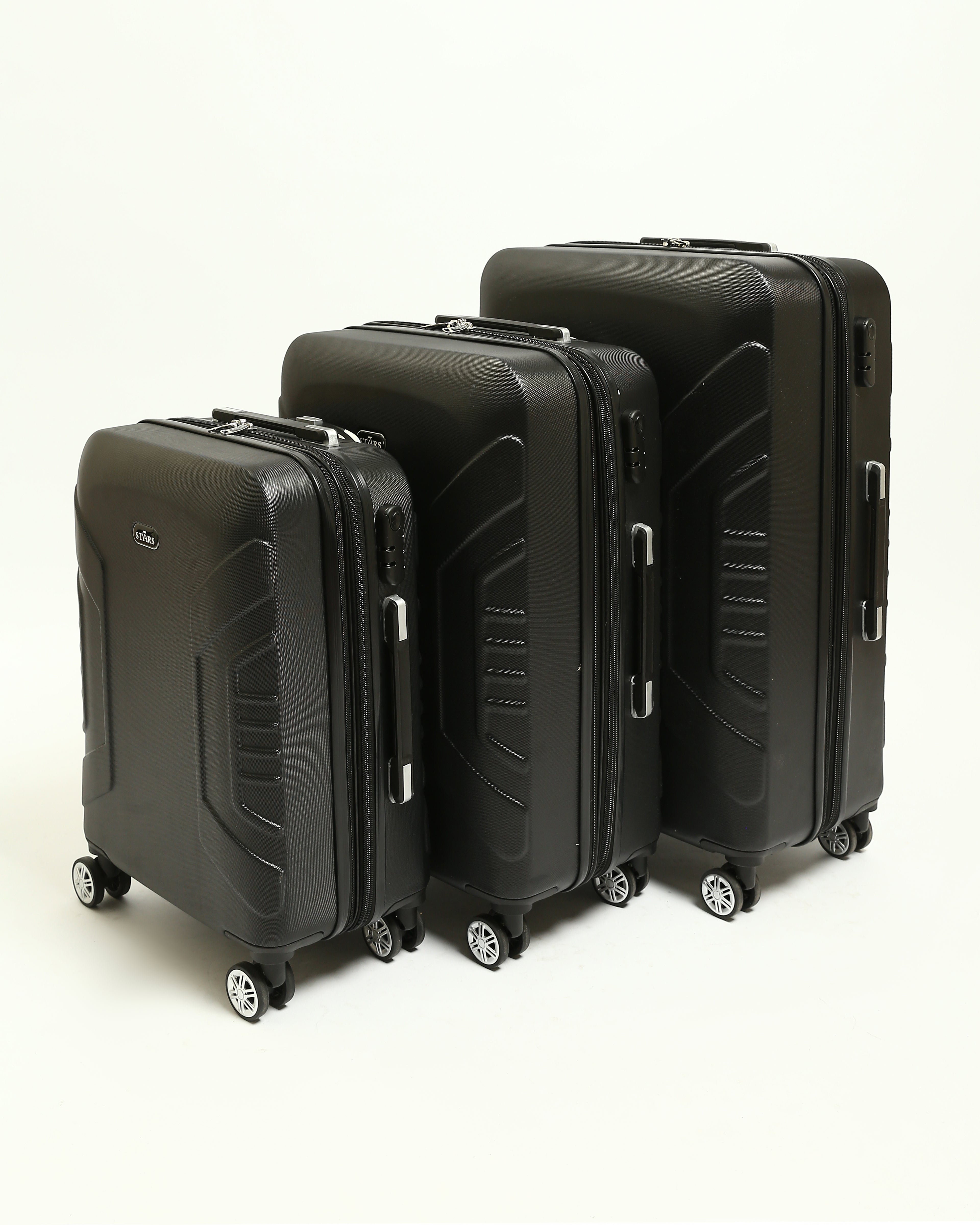 حقيبة سفر صلبة من 7Stars مصنوعة من مزيج من السيليكون والألياف - أسود