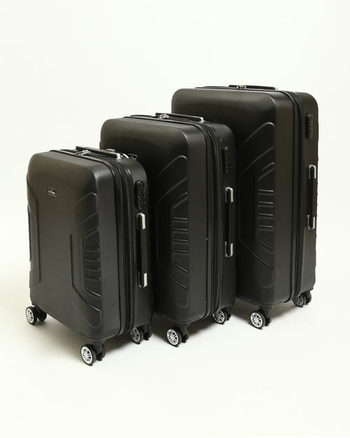 حقيبة سفر صلبة من 7Stars مصنوعة من مزيج من السيليكون والألياف - أسود