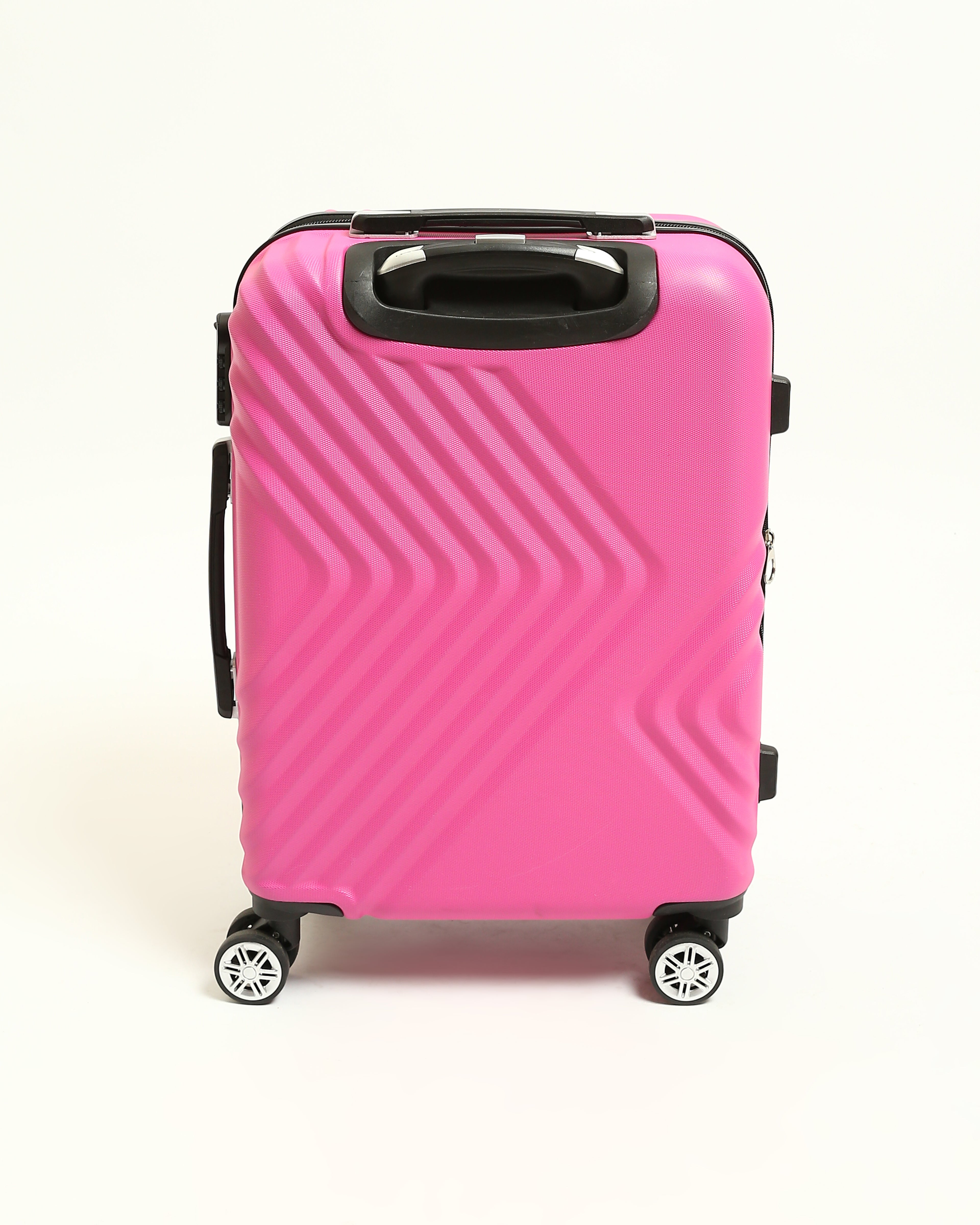 حقيبة سفر صلبة من 7Stars مصنوعة من مزيج من السيليكون والألياف - بينك