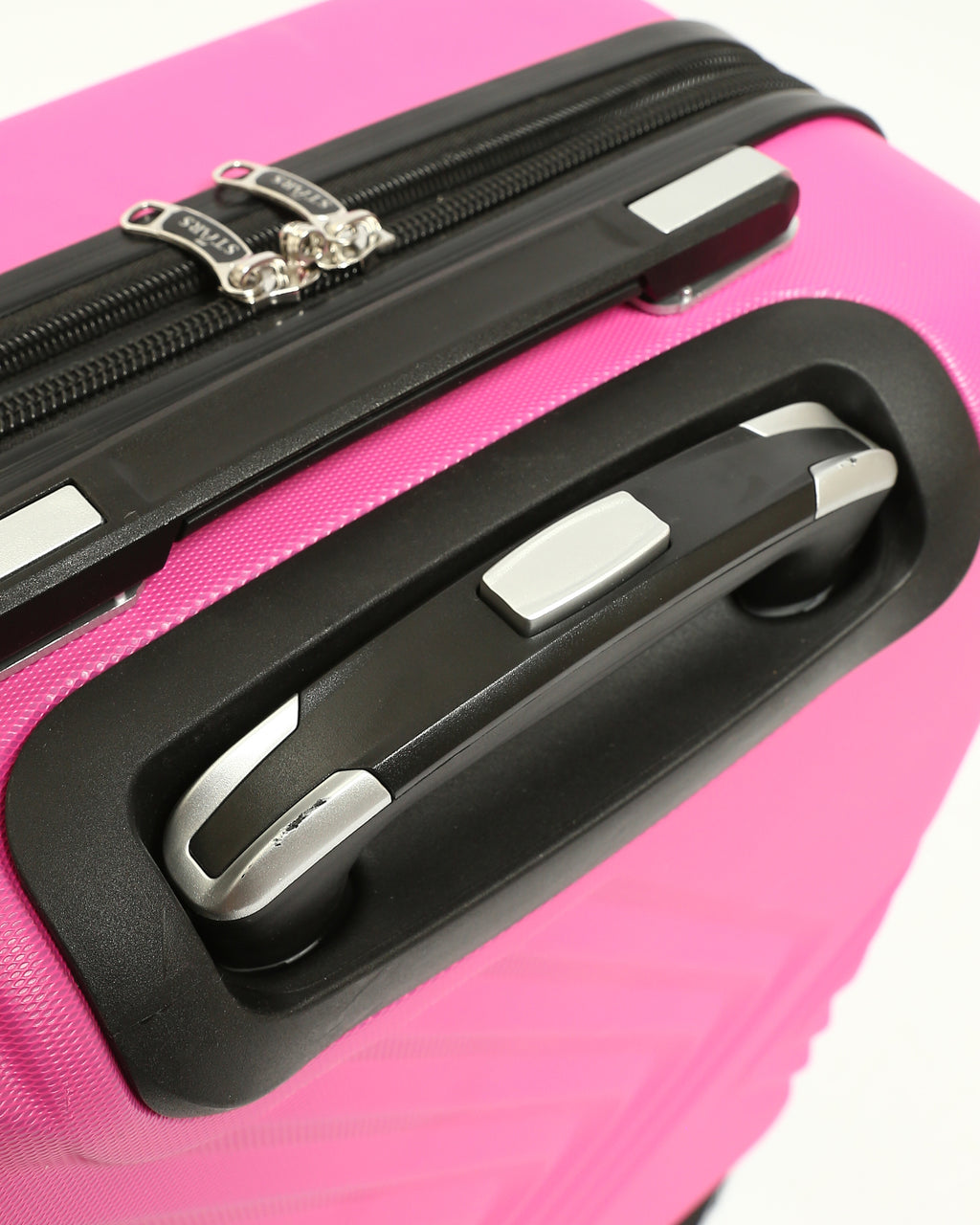 حقيبة سفر صلبة من 7Stars مصنوعة من مزيج من السيليكون والألياف - بينك