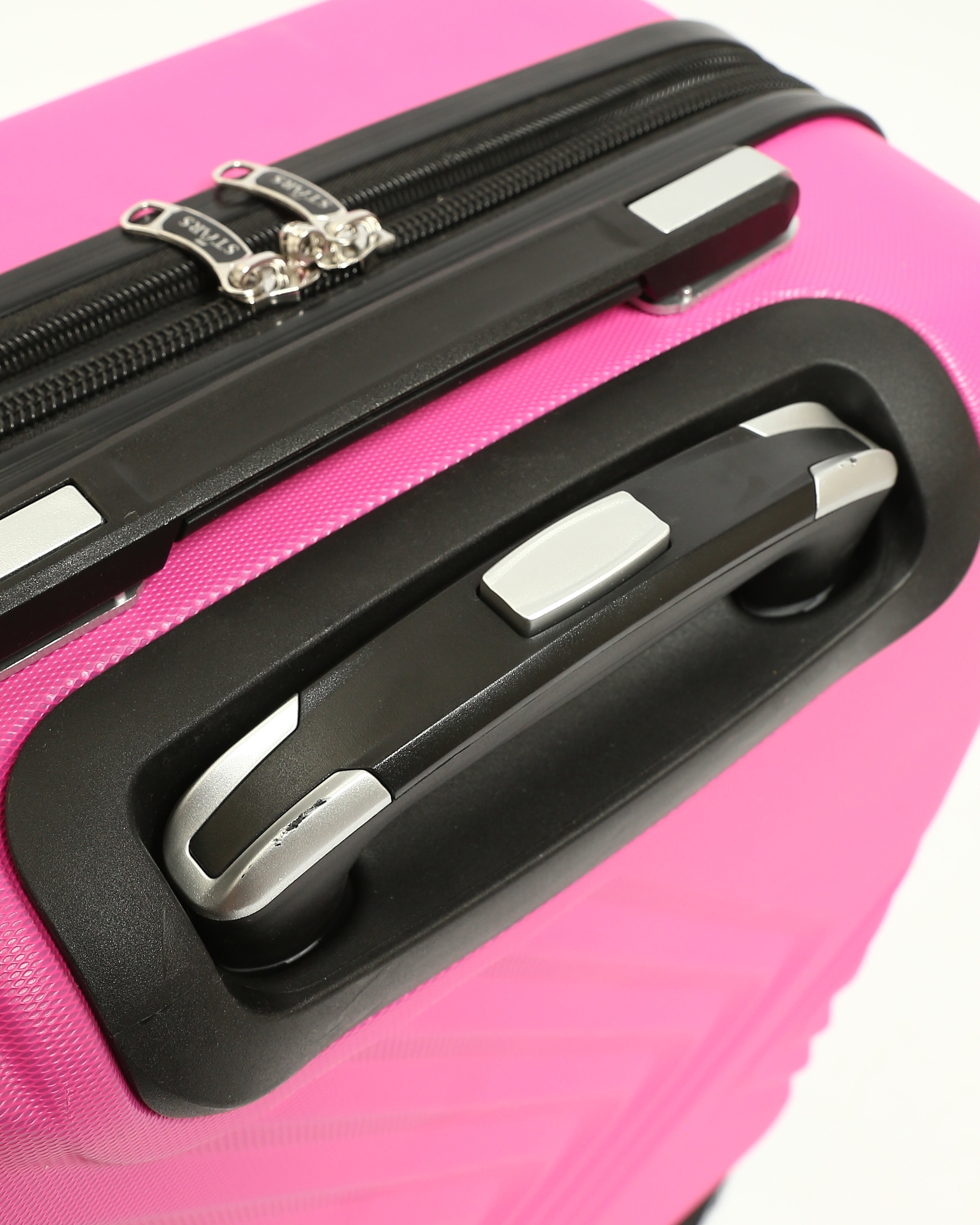 حقيبة سفر صلبة من 7Stars مصنوعة من مزيج من السيليكون والألياف - بينك