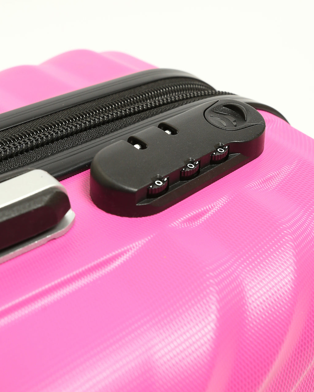 حقيبة سفر صلبة من 7Stars مصنوعة من مزيج من السيليكون والألياف - بينك