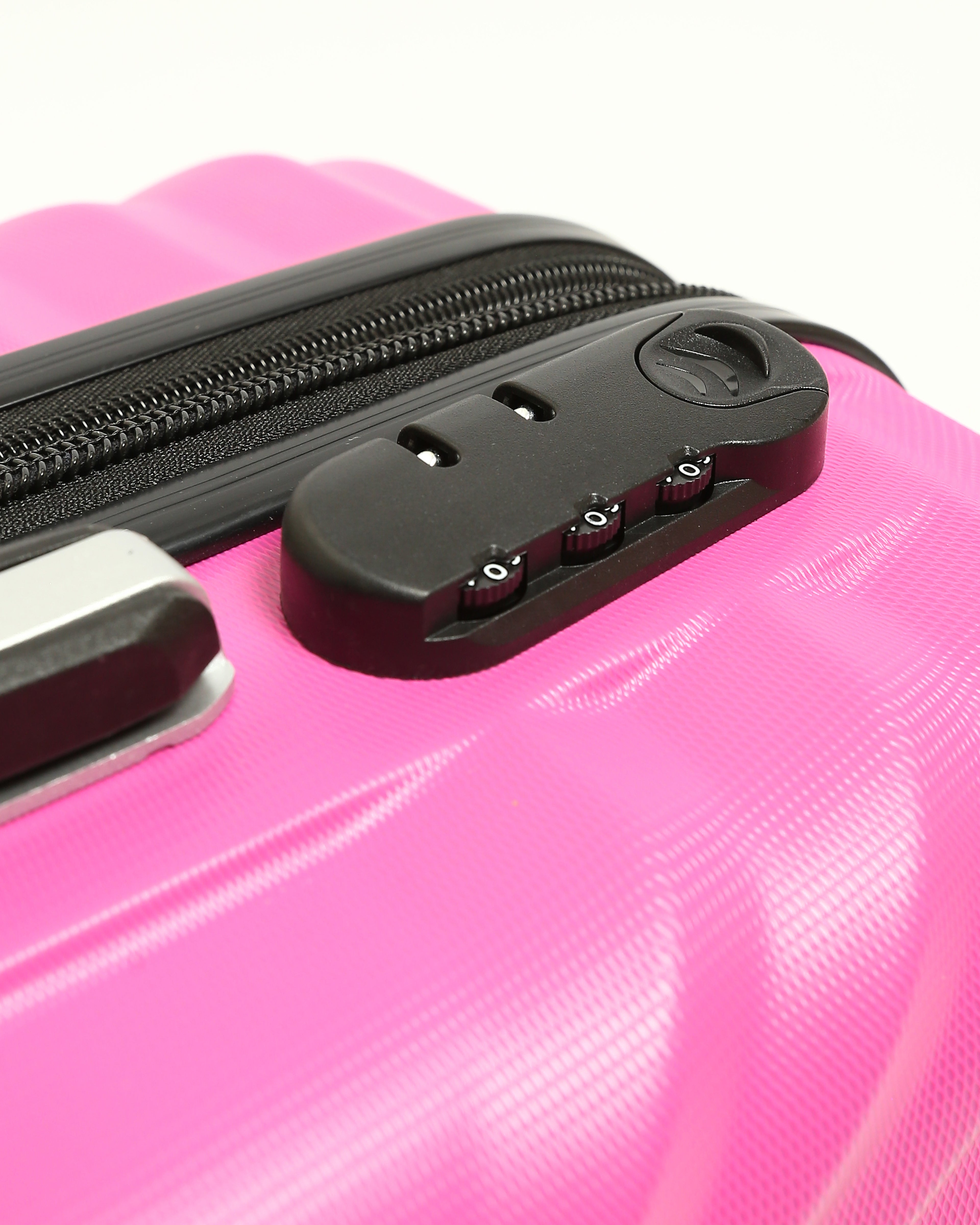 حقيبة سفر صلبة من 7Stars مصنوعة من مزيج من السيليكون والألياف - بينك