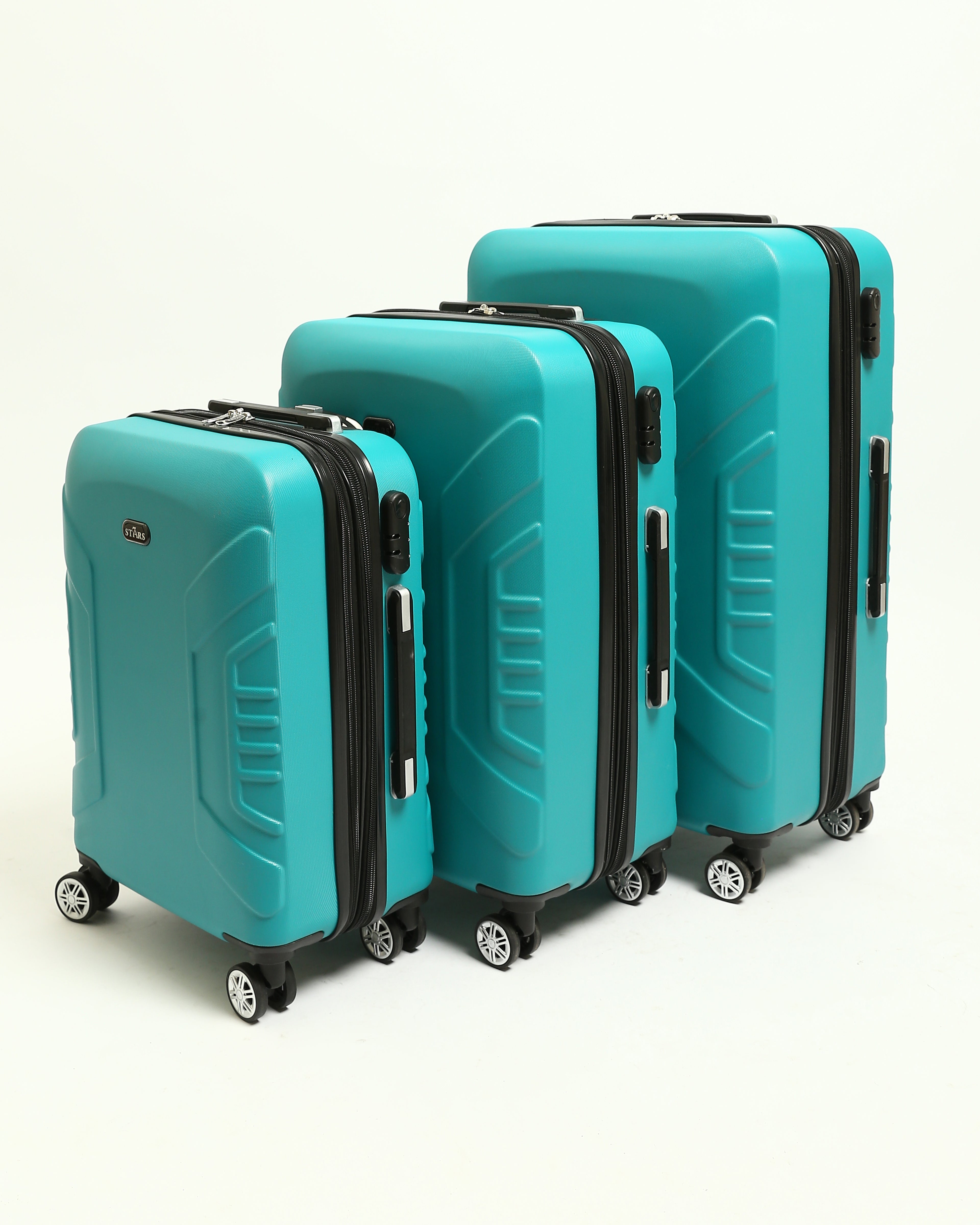 حقيبة سفر صلبة من 7Stars مصنوعة من مزيج من السيليكون والألياف - تركواز