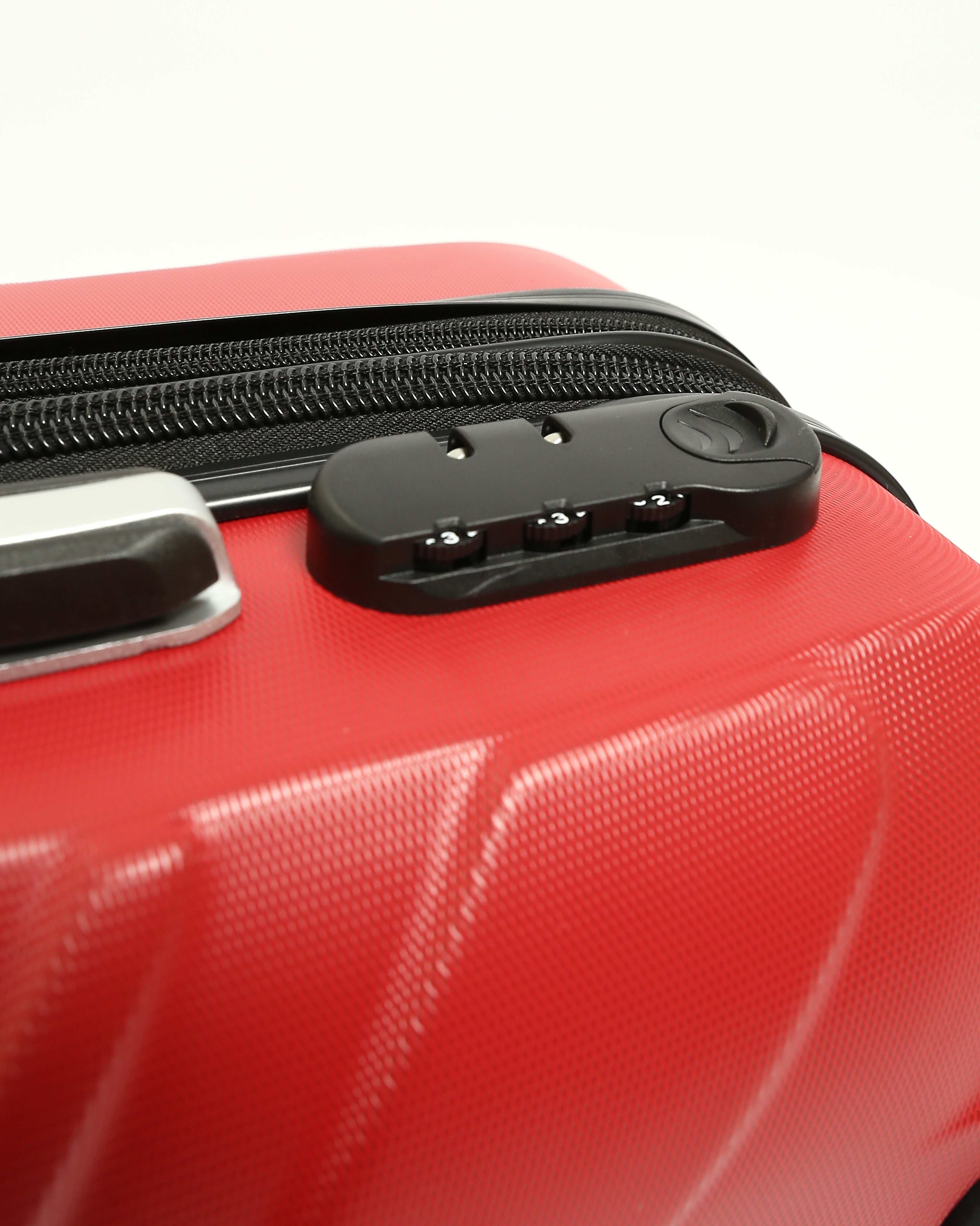 حقيبة سفر صلبة من 7Stars مصنوعة من مزيج من السيليكون والألياف - احمر