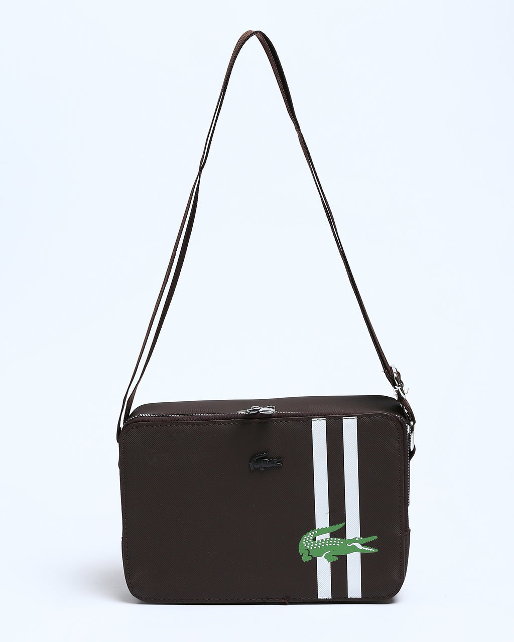 حقيبة لاكوست الأساسية - بني غامق 