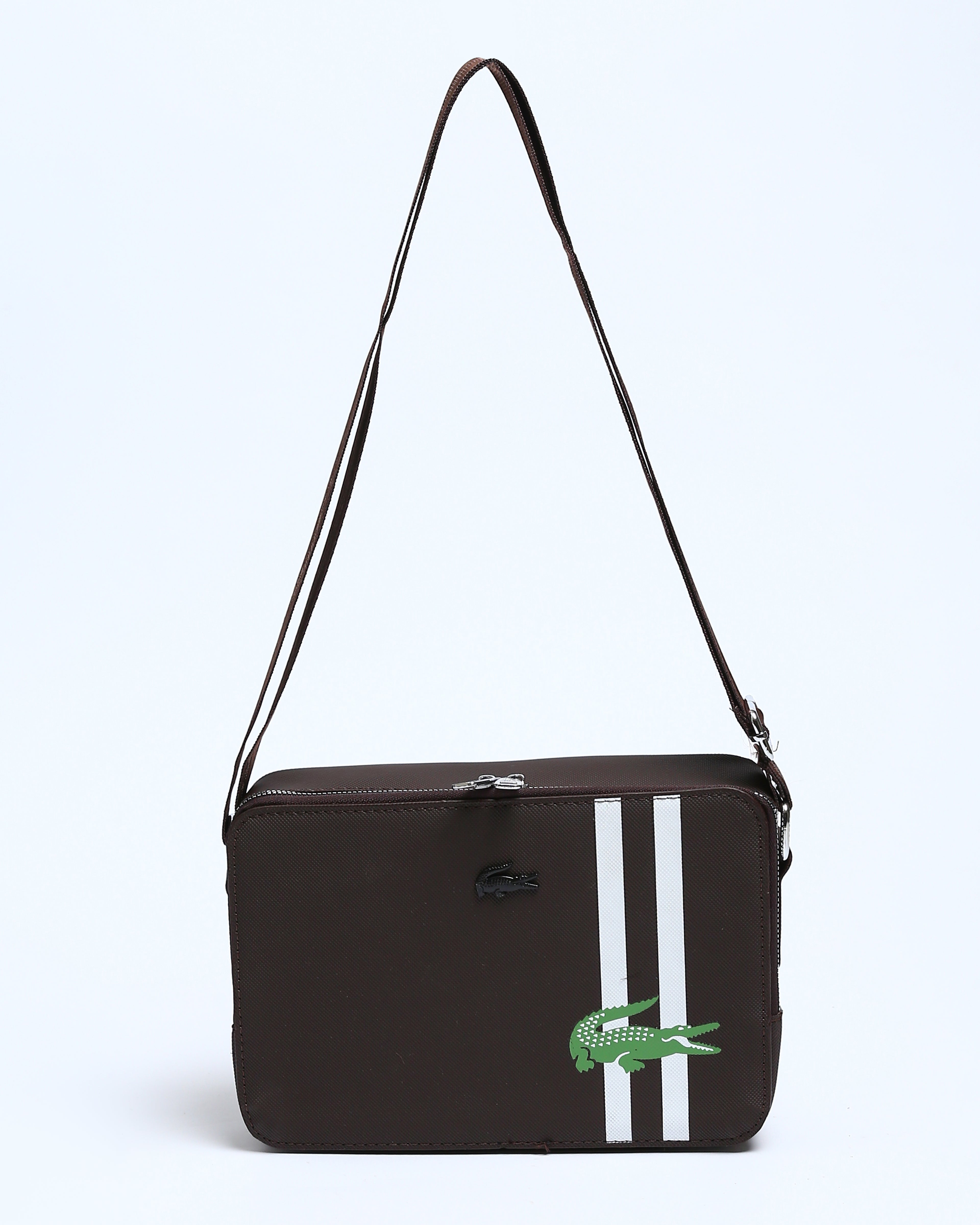 حقيبة لاكوست الأساسية - بني غامق 