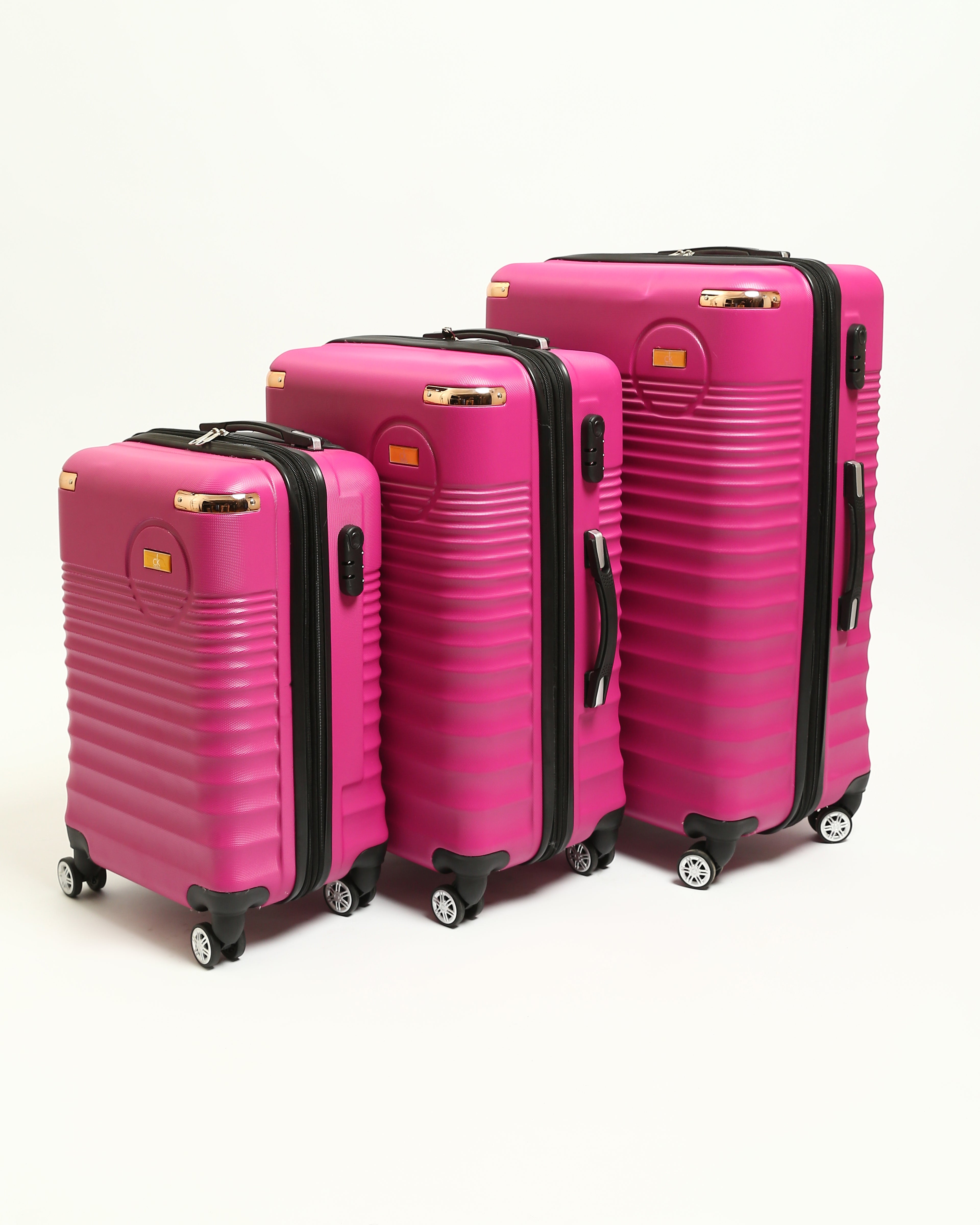 حقيبة سفر CK Premium المصنوعة من السيليكون الصلب - بينك ساخن