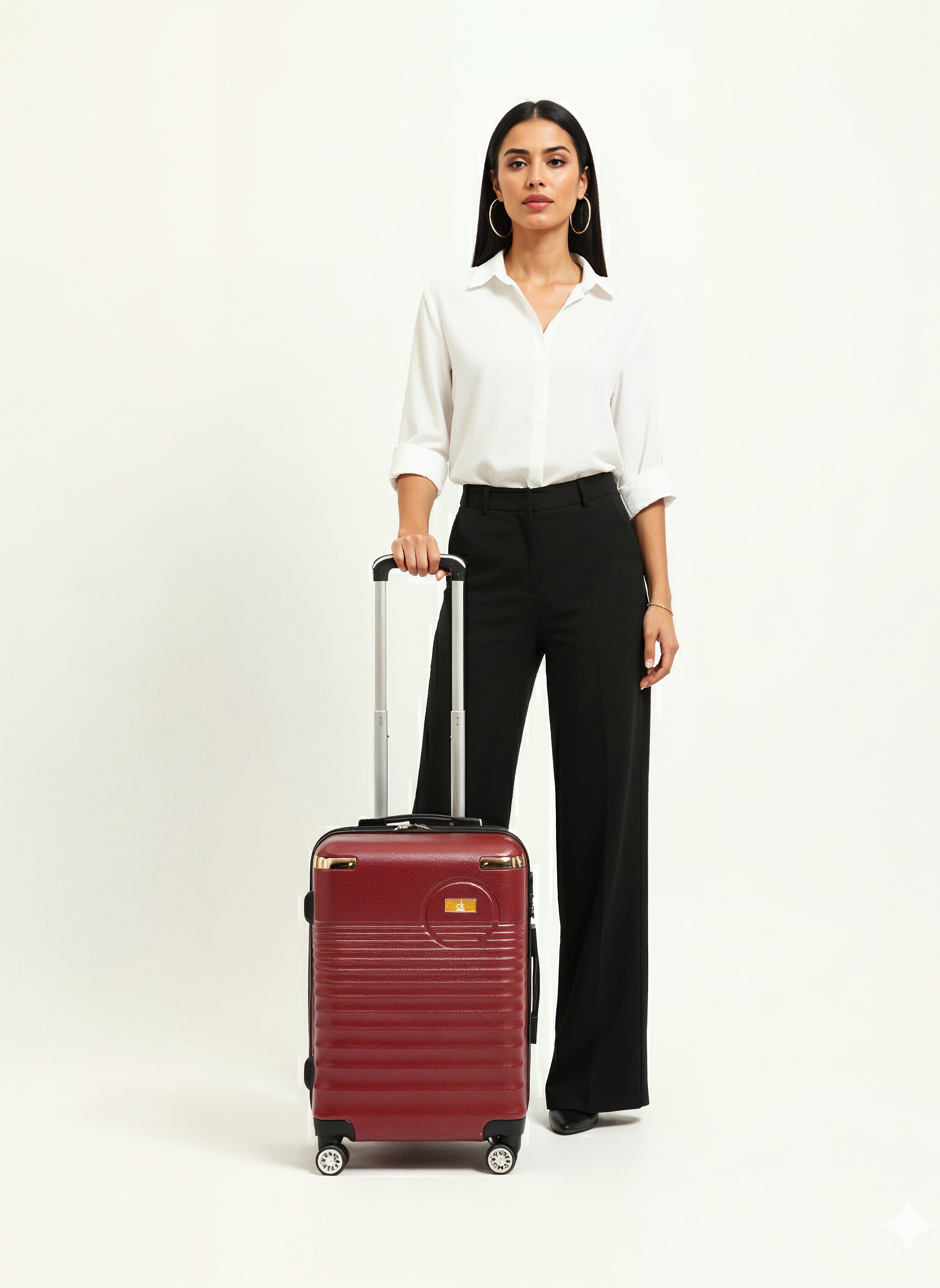 حقيبة سفر CK Premium المصنوعة من السيليكون الصلب - مارون