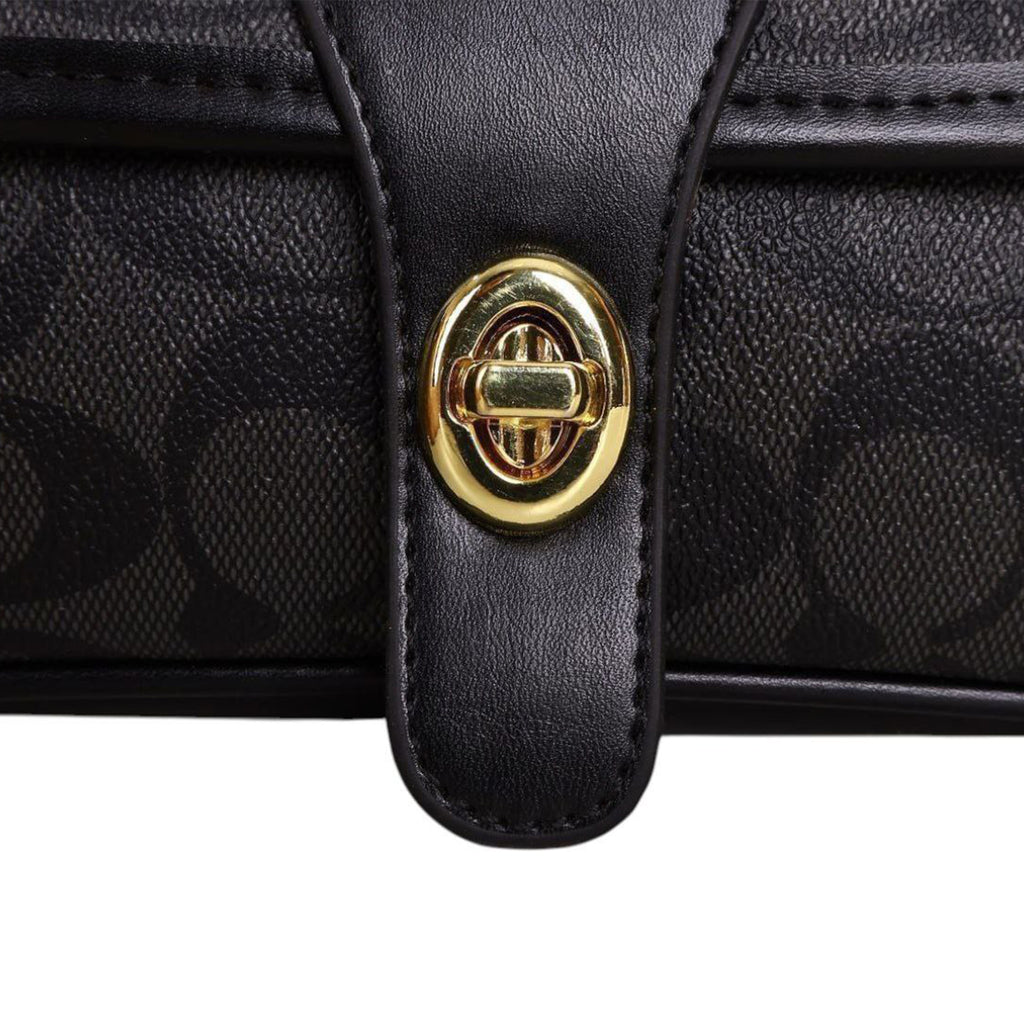 Coach Signature Canvas Crossbody Bag – Black Edition