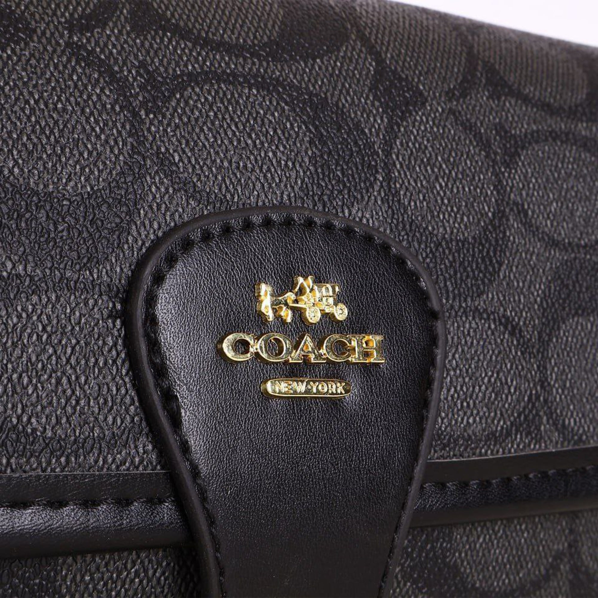 Coach Signature Canvas Crossbody Bag – Black Edition